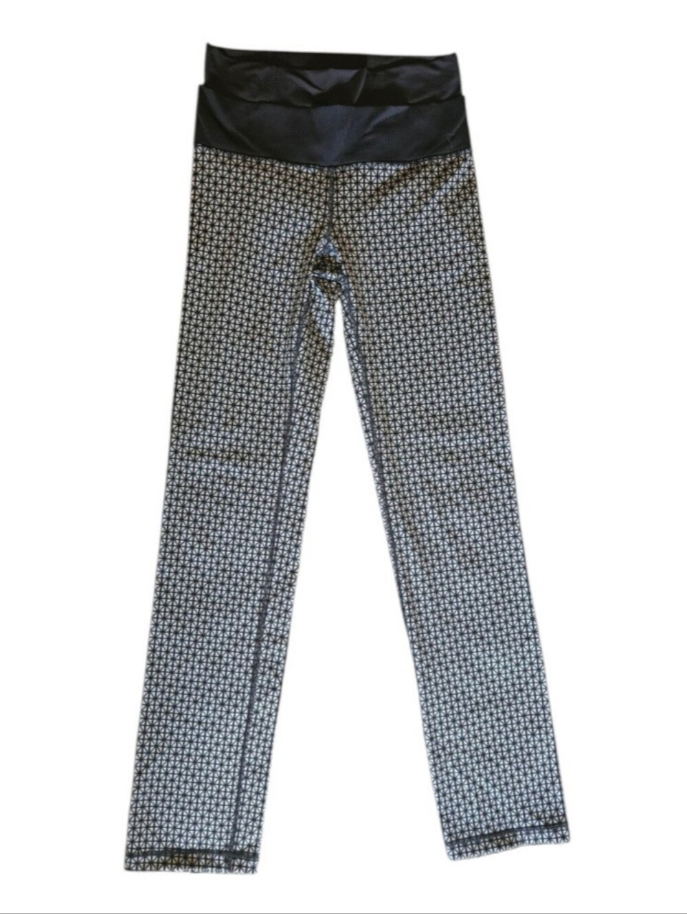 Lululemon Straight Up Pants Black & Gray Geometric Yoga Pants Size 6